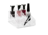 Nail Varnish Organiser with 9 Compartments - Transparent