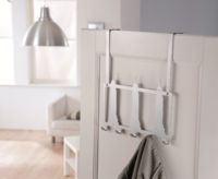 "Empire State Building" 5 Hook Over Door Hanger - Silver