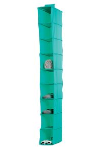 Hanging Shoe Organiser with 9 Compartments - Green