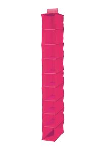 Hanging Shoe Organiser with 9 Compartments - Pink