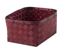 "Hanoi" Medium Bamboo Storage Basket - Red