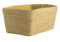 "Hawaii" Woven Storage Basket - Yellow