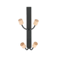 "Helsinski" 4 Hook Over Door Hanger - Black 