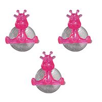 Pink Giraffe Funny Hook x 3