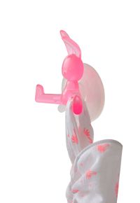 "Funny" Rabbit Suction Wall Hook - Pink