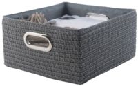 "Poly" Storage Basket with Handles - Grey