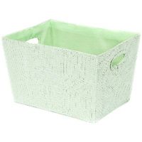"Lili" Woven Storage Basket with Handles - Green