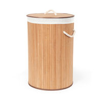 "Bamboo" Round Foldable Laundry Basket