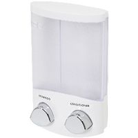Stick On Double 2 x 310ml Soap/Shampoo Dispenser - White