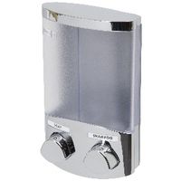 Stick On Double 2 x 310ml Soap/Shampoo Dispenser - Chrome