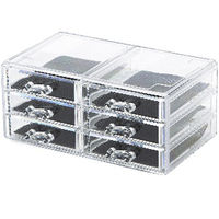 6 Drawer Jewellery Box - Transparent