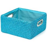 "Poly" Storage Basket with Handles - Turquoise
