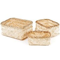 Set of 3 "Halong" Bamboo Storage Baskets