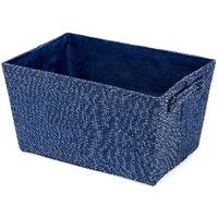 "Rio" Woven Storage Basket -  Navy Blue