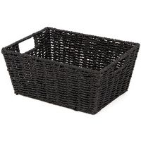 "Etna" Woven Storage Basket - Black