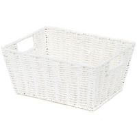 "Etna" Woven Storage Basket - White