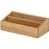Vintage Wooden Storage Box with 2 Compartments