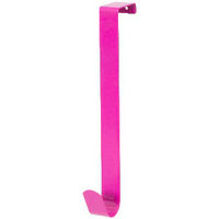 "Solo" Steel Over Door Easy Reach Hanging Hook - Pink