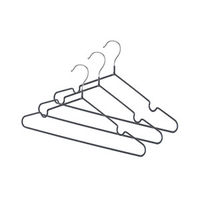 Set of 3 "Sticky" Non Slip Notched Hangers