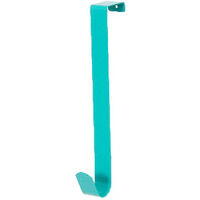 "Solo" Steel Over Door Easy Reach Hanging Hook - Aqua Blue