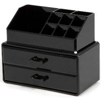 2 Drawer Jewellery And Make-up Organiser - Black