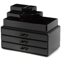 Large 3 Drawer Jewellery And Make-up Organiser - Black