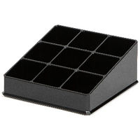 Nail Varnish Organiser with 9 Compartments - Black