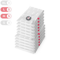 "Aspispace" Set of 10 Medium and Large Space Saving Vacuum Storage Bags - 5 Medium and 5 Large