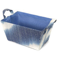"Samoa" Storage Basket with Handles - Blue