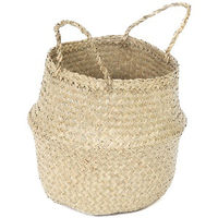 "Belly" Small Woven Seagrass Storage Basket - Natural