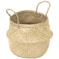 "Belly" Medium Woven Seagrass Storage Basket-Natural