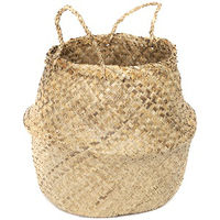 "Belly" Large Woven Seagrass Storage Basket - Natural