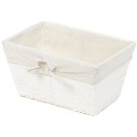 "Kimo" Woven Paper Storage Basket - White