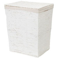 "Kimo" Woven Paper Laundry Basket - White