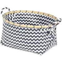 "Zig-Zag" Storage Basket - Navy Blue