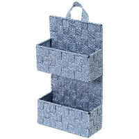 "Bristol" 2-tier Hanging Storage Basket - Blue Jeans