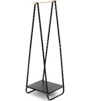 Black Nora Single Metal Clothes Hanging Rail