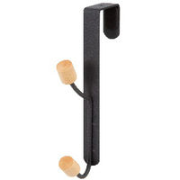 "Helsinski" 2 Hook Over Door Hanger - Black