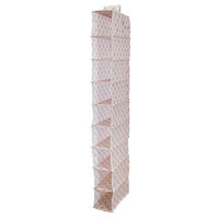 Blush Hanging Shoe Organiser with 9 Compartments