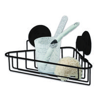 "Bestlock Black" Suction Wall Mountable Corner Storage Shelf
