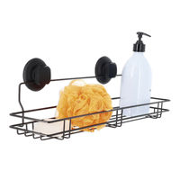 "Bestlock Black" Suction Wall Mountable Multi-Purpose Storage Shelf