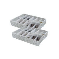 Missy Under Bed Shoe Storage Bag with 12 Compartments - Pack of 2