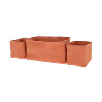 Set of 3 "Noah" Storage Baskets  - Terracotta