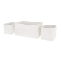 Set of 3 "Noah" Storage Baskets - White