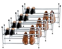 Set of 4 "Stilito" 2 Shelf Expanding Shoe Racks