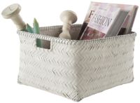 "Dalat" Large Bamboo Storage Basket - White