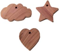 Set of 3 Moth Repellant Cedar Wood Shapes for Drawers