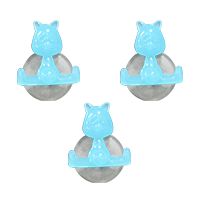 Turquoise Cat Funny Hook x 3