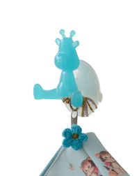 "Funny" Giraffe Suction Wall Hook - Turquoise