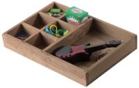 "Vintage" 7 compartment wooden tray